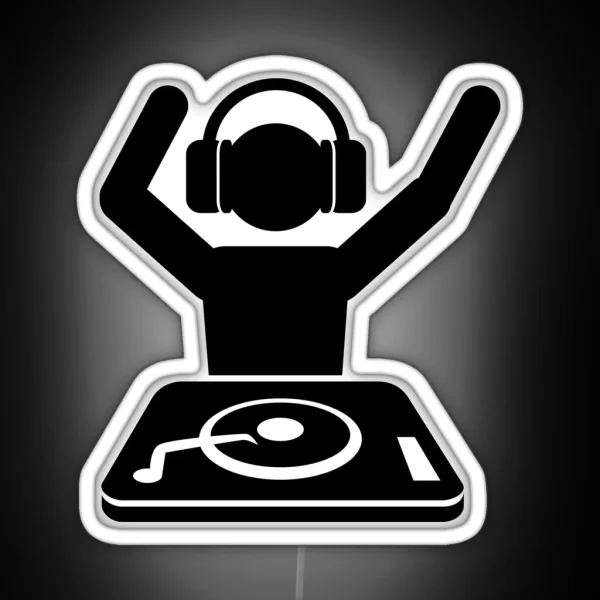 DJ Hands In The Air RGB Neon Sign