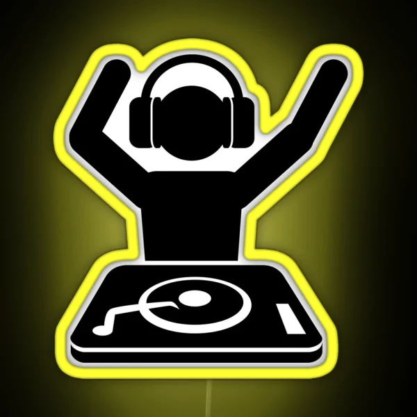 DJ Hands In The Air RGB Neon Sign