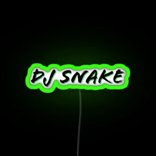 DJ Snake Logo Green And Black RGB Neon Sign