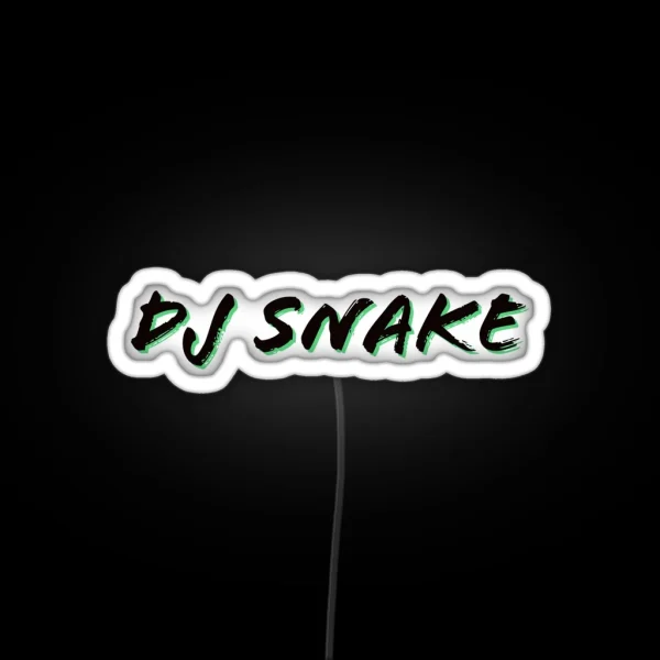 DJ Snake Logo Green And Black RGB Neon Sign