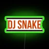 Vibrant DJ Snake logo neon sign perfect for home decoration