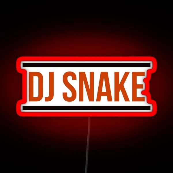 DJ SNAKE Logo Red RGB Neon Sign