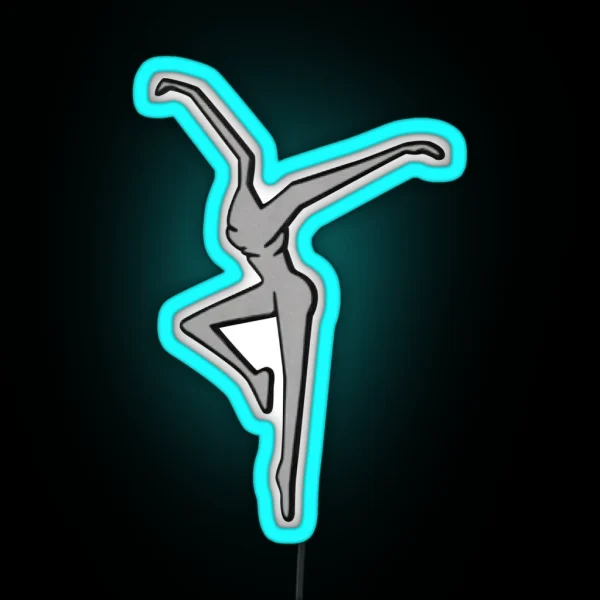 DMB Silver Fire Dancer RGB Neon Sign