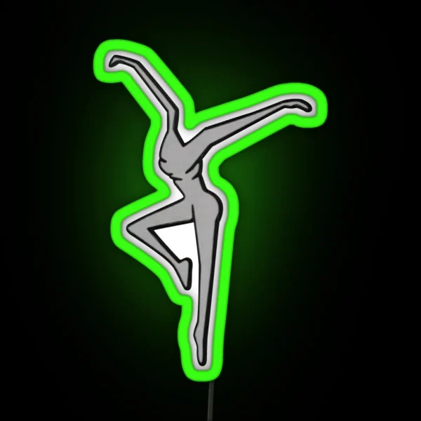 DMB Silver Fire Dancer RGB Neon Sign