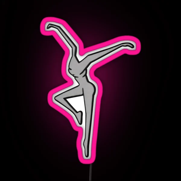 DMB Silver Fire Dancer RGB Neon Sign
