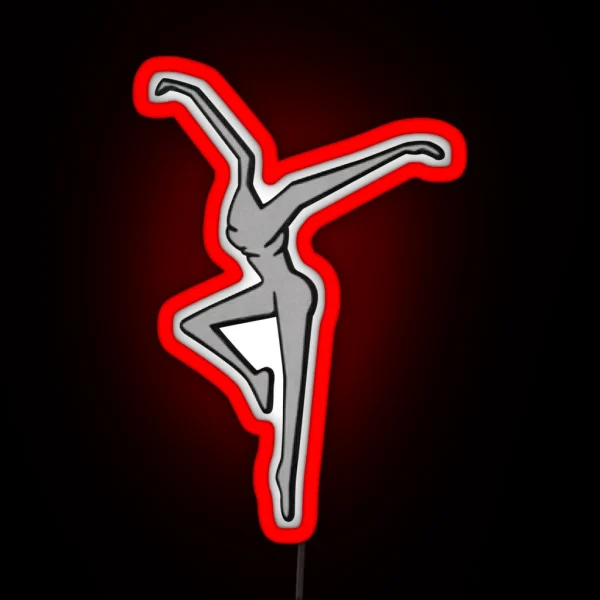 DMB Silver Fire Dancer RGB Neon Sign