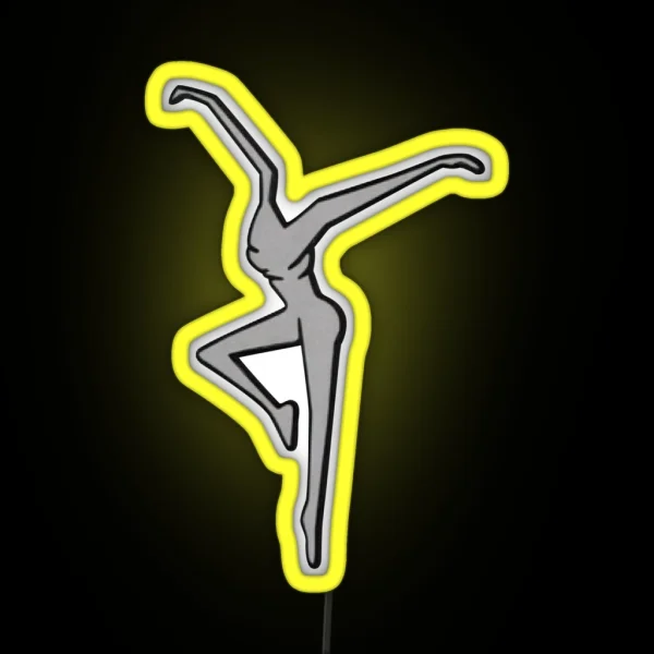 DMB Silver Fire Dancer RGB Neon Sign