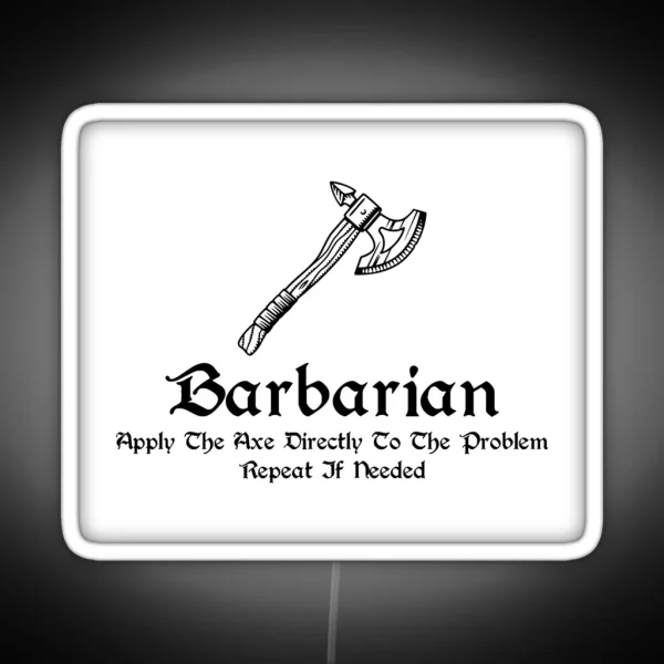 Dnd Barbarian RGB Neon Sign