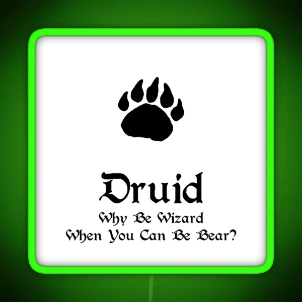 Dnd Druid RGB Neon Sign