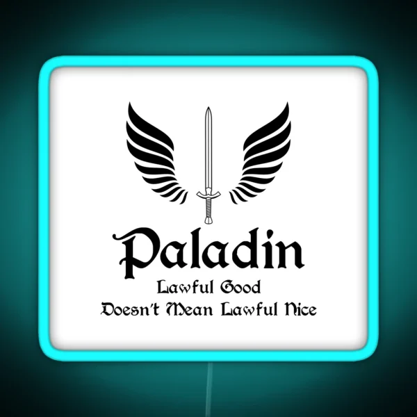 Dnd Paladin RGB Neon Sign