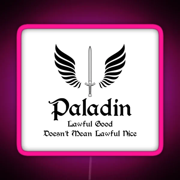 Dnd Paladin RGB Neon Sign