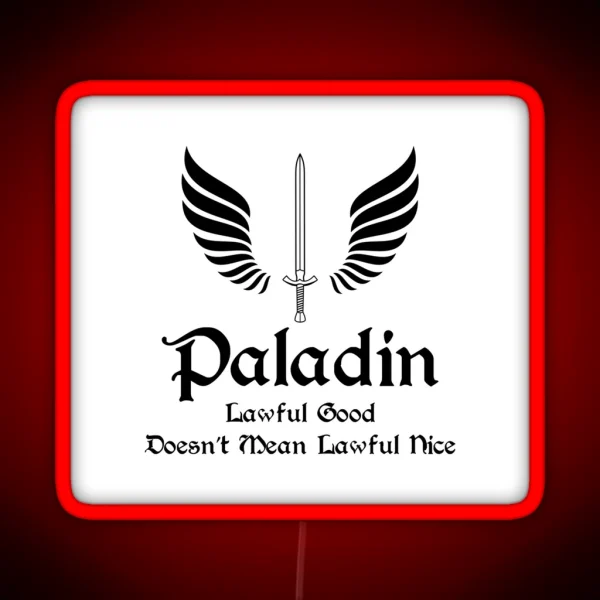 Dnd Paladin RGB Neon Sign