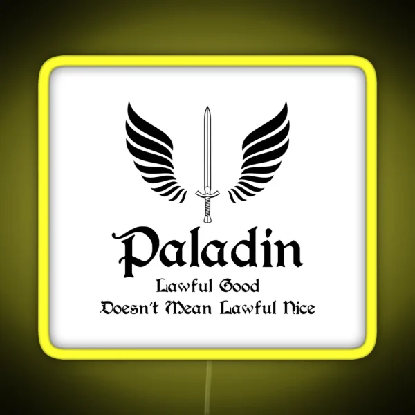Dnd Paladin RGB Neon Sign