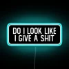 Colorful funny biker gift neon sign with humorous attitude design.