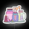 DIY Craft Station Inspiration with Vibrant RGB Neon Light Accents
