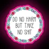 LED Canvas Sign with Inspirational Quote and Bold Neon Colors