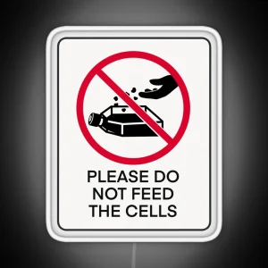 Do Not Feed The Cells Sign RGB Neon Sign