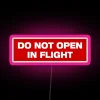Customizable RGB LED neon signs with colorful flight safety warning message