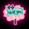 RGB Neon Sign Display - Live Your Dreams Retro Diner Inspiration