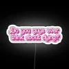 Neon Sign with Dying RGB Effect, Fading Colorful Light Display