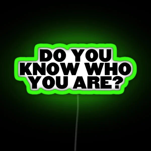 Do You Know Who You Are RGB Neon Sign