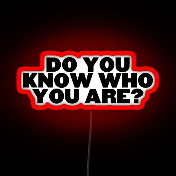 Do You Know Who You Are RGB Neon Sign