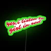 RGB Neon Sign Inspired by Girl In Red's Music Lyrics Quotes