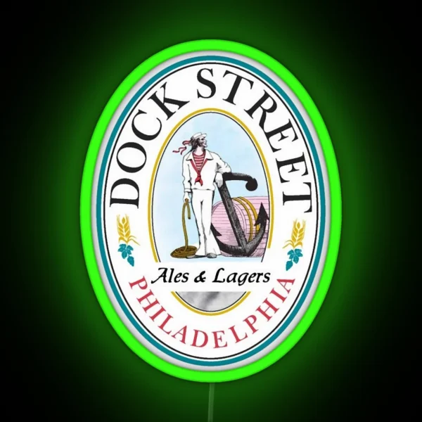 Dock Street Ales And Lagers RGB Neon Sign