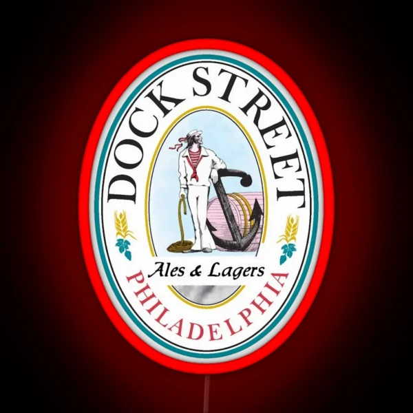 Dock Street Ales And Lagers RGB Neon Sign