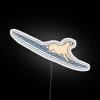 Rad Dog on Surfboard led: Vibrant RGB Neon Beach Vibes
