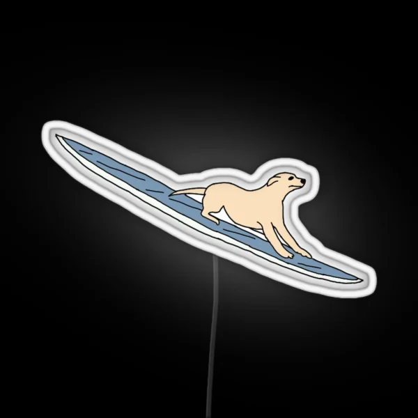 Dog On Surfboard Led RGB Neon Sign