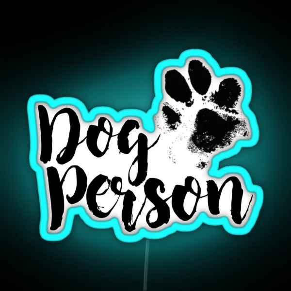 Dog Person RGB Neon Sign