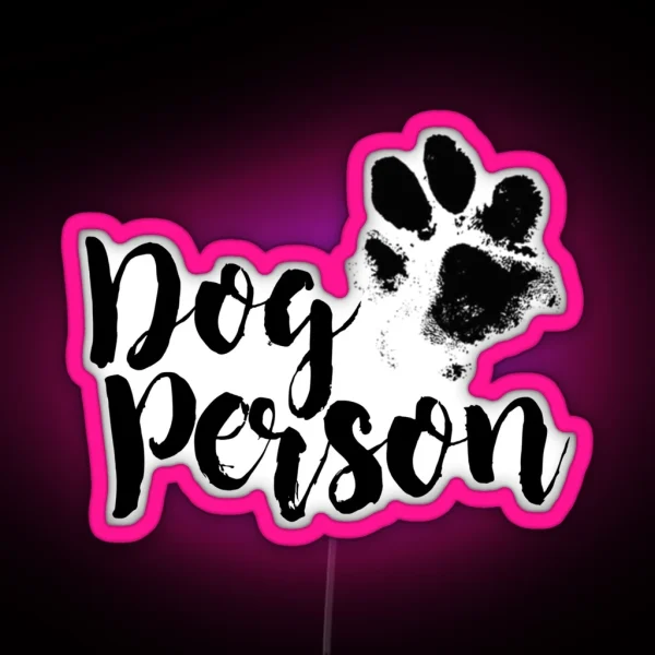 Dog Person RGB Neon Sign