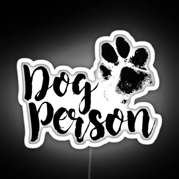 Dog Person RGB Neon Sign