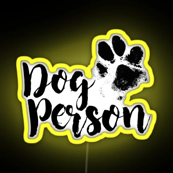 Dog Person RGB Neon Sign