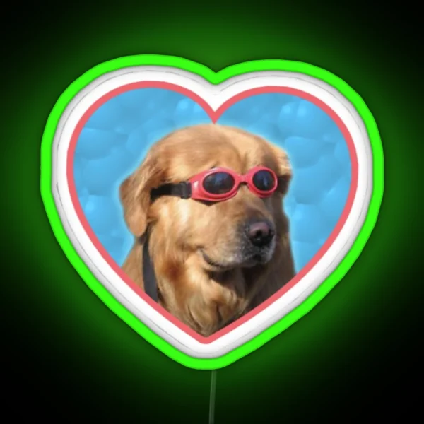 Dog With Googles RGB Neon Sign