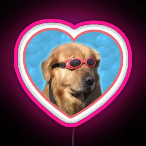 Dog With Googles RGB Neon Sign
