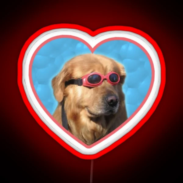 Dog With Googles RGB Neon Sign