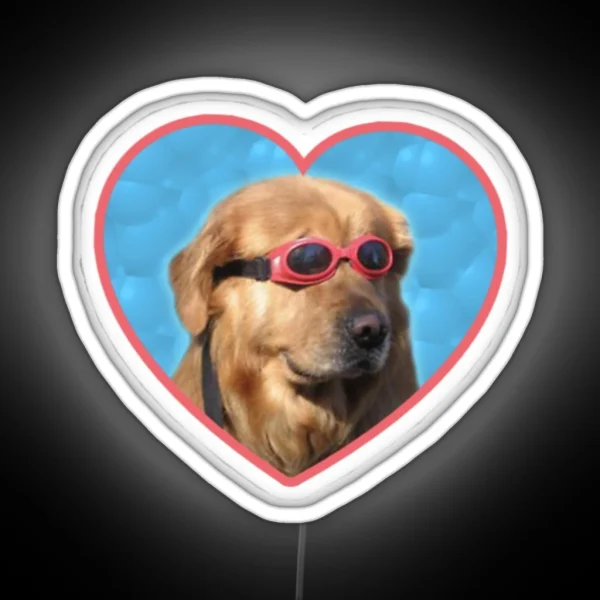 Dog With Googles RGB Neon Sign