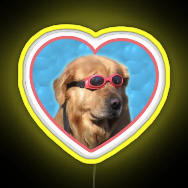 Dog With Googles RGB Neon Sign