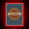 Vibrant RGB Neon Bar Sign Featuring a Paw-some Canine Companion Design
