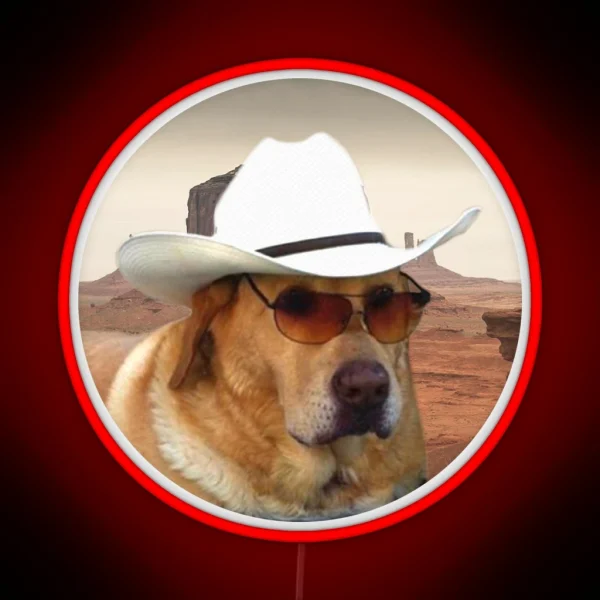 Doggo Led Cowboy RGB Neon Sign