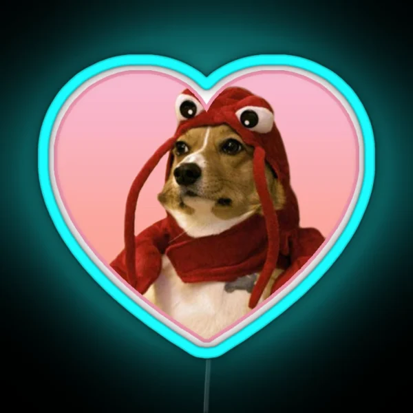 Doggo Led Lobster Corgi Pink RGB Neon Sign