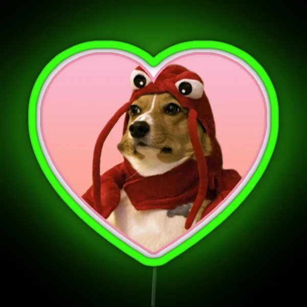 Doggo Led Lobster Corgi Pink RGB Neon Sign