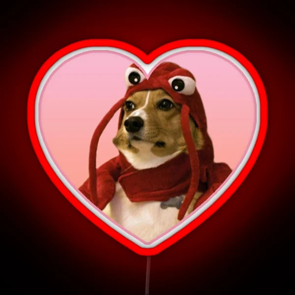 Doggo Led Lobster Corgi Pink RGB Neon Sign