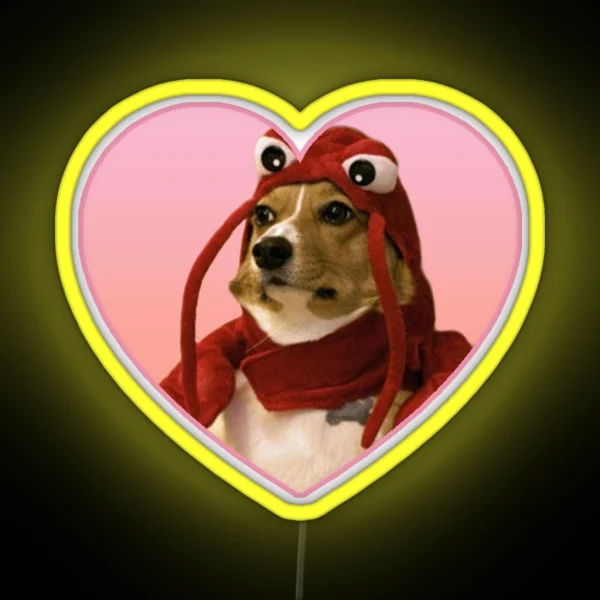 Doggo Led Lobster Corgi Pink RGB Neon Sign