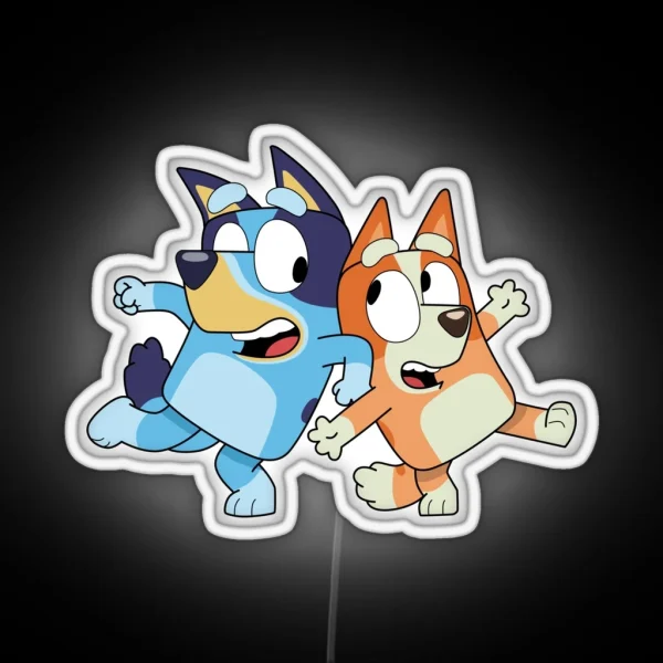 Dogs Cartoon RGB Neon Sign