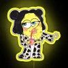 Bright RGB neon Doja Cat x Spongebob Squarepants LED Sign