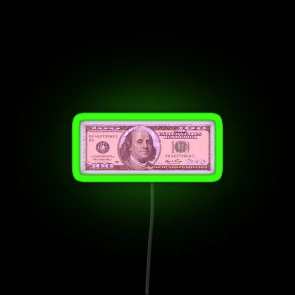 Dollar Bill RGB Neon Sign