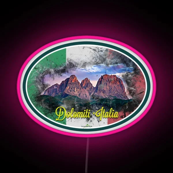 Dolomites Dolomiti Mountains Italy Led Led 01 RGB Neon Sign